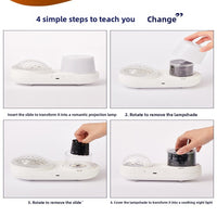 USB LED Star Projection Night Light with Water Ripple Effects