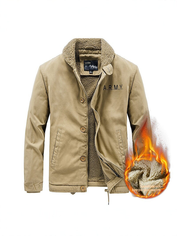 Mens Fleece-Lined Casual Jacket