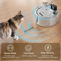 Stainless steel pet water fountain