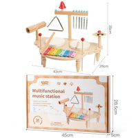 Wooden Multifunctional Music Stand Drum Set