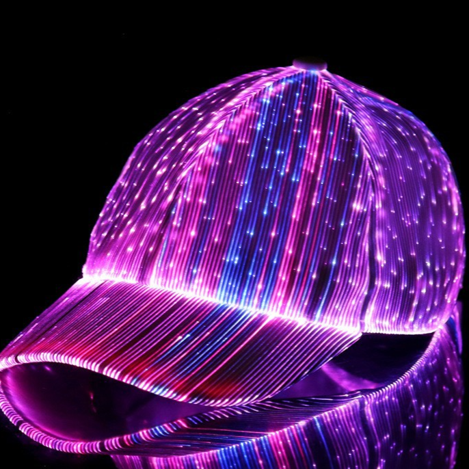 LED Fiber Optic Light Up Baseball Cap
