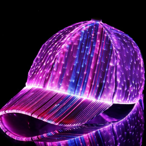 LED Fiber Optic Light Up Baseball Cap