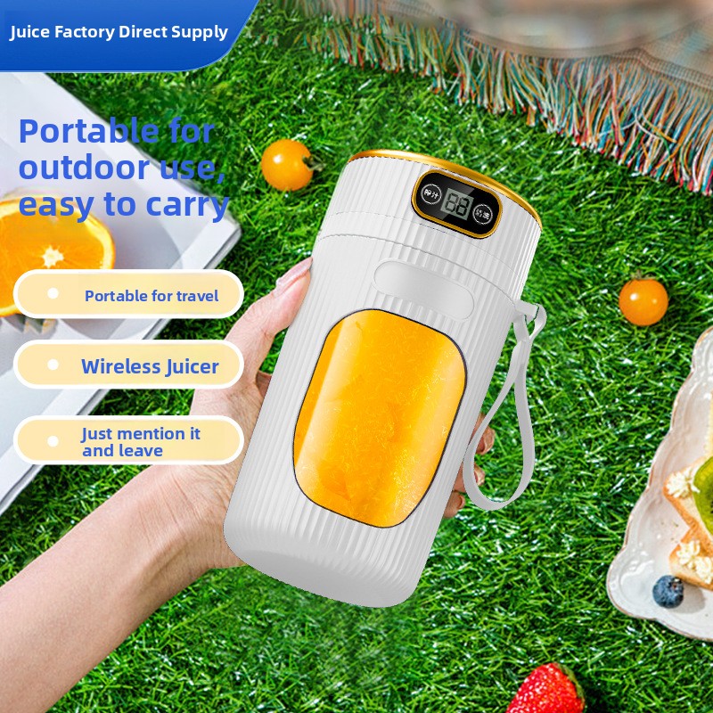 Portable Digital Display Juicer with Glass Cup