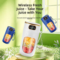 Portable Digital Display Juicer with Glass Cup