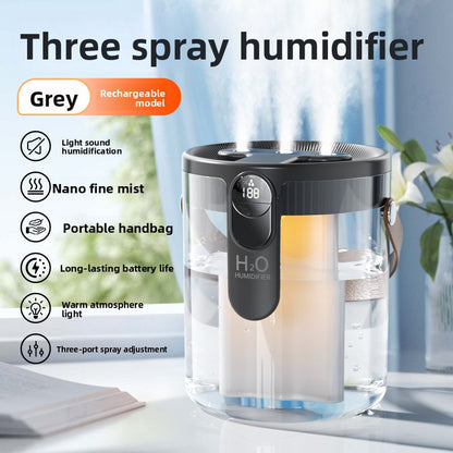 Home Humidifier – Triple Nozzle Aromatherapy & Night Light (1.5L)