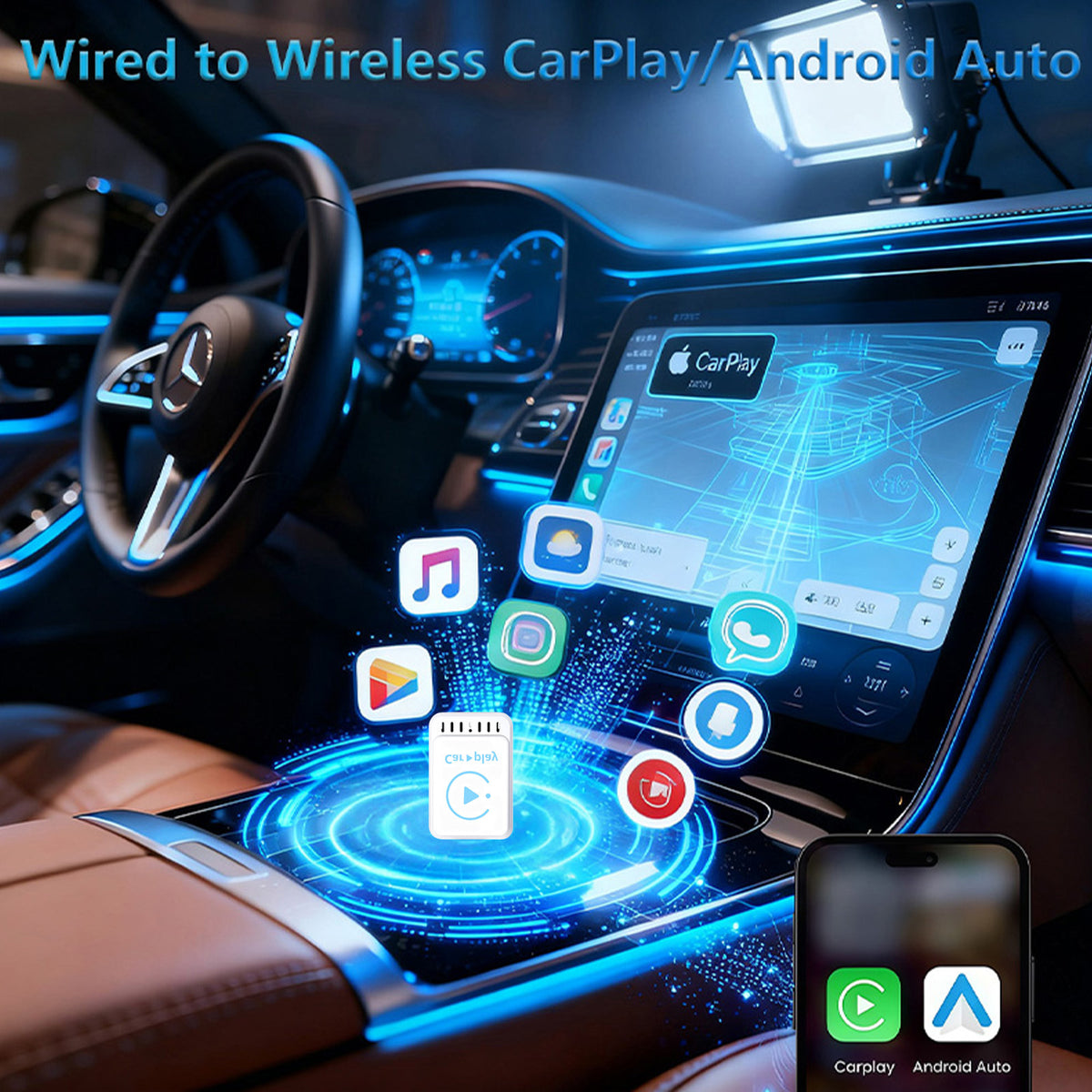 Wireless CarPlay Screen Mirroring Adapter for Cars