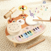 Wooden Multifunctional Music Stand Drum Set