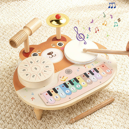 Wooden Multifunctional Music Stand Drum Set