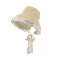 French Lace Straw Sun Hat