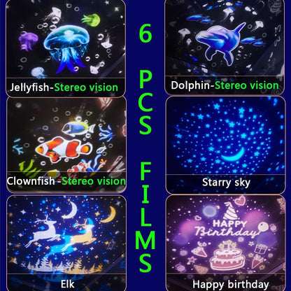 USB LED Star Projection Night Light with Water Ripple Effects