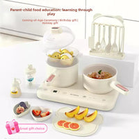 Mini Play Kitchen Set with Real Cooking Function