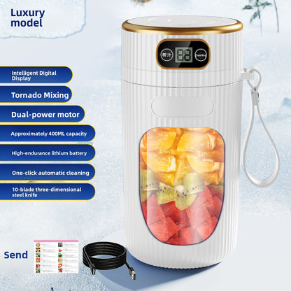 Portable Digital Display Juicer with Glass Cup