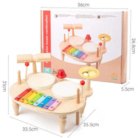 Wooden Multifunctional Music Stand Drum Set